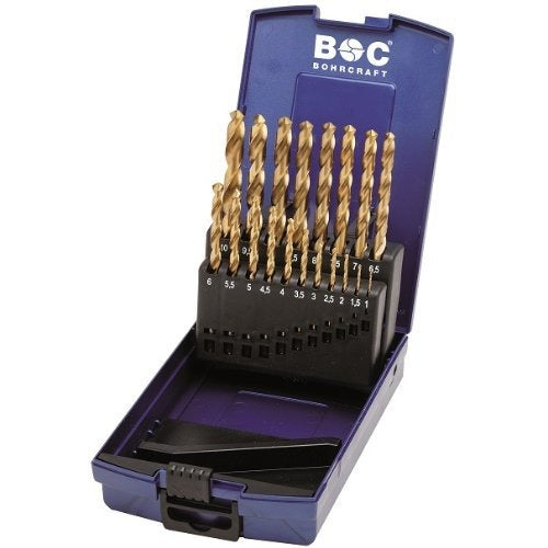 Bohrcraft 11301330025 - Bohrcraft Jg. DIN 338 N HSS-TiN drill bits, ABS box KT13 //1-13x0.5/25-pcs.