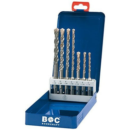 Bohrcraft 26101410007 - Bohrcraft Jg. SDS-plus hammer drill bits X-TREME HB7 // 5/6/8x110+6/8/10/12x160/7-pcs.