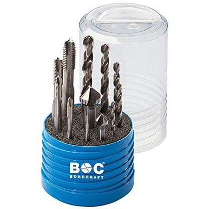 Bohrcraft 41421430012 - Bohrcraft Jg. combinado 12-uds. en caja de plástico / RG12 M4-M10