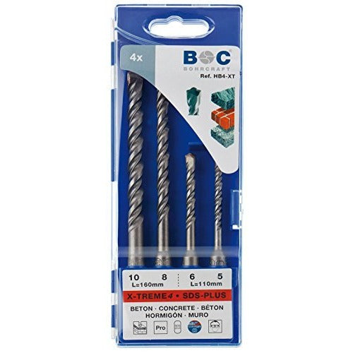 Bohrcraft 26101430004 - Bohrcraft Jg. SDS-plus hammer bits X-TREME HB4XT // 5/6x110+8/10x160/4-pcs.