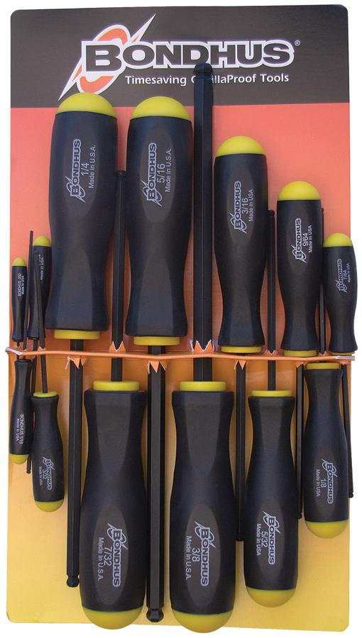 Bondhus 10637 – Juego 13 pcs Balldriver SAE (pulgadas .050" – 3/8") - Ferrotecnia