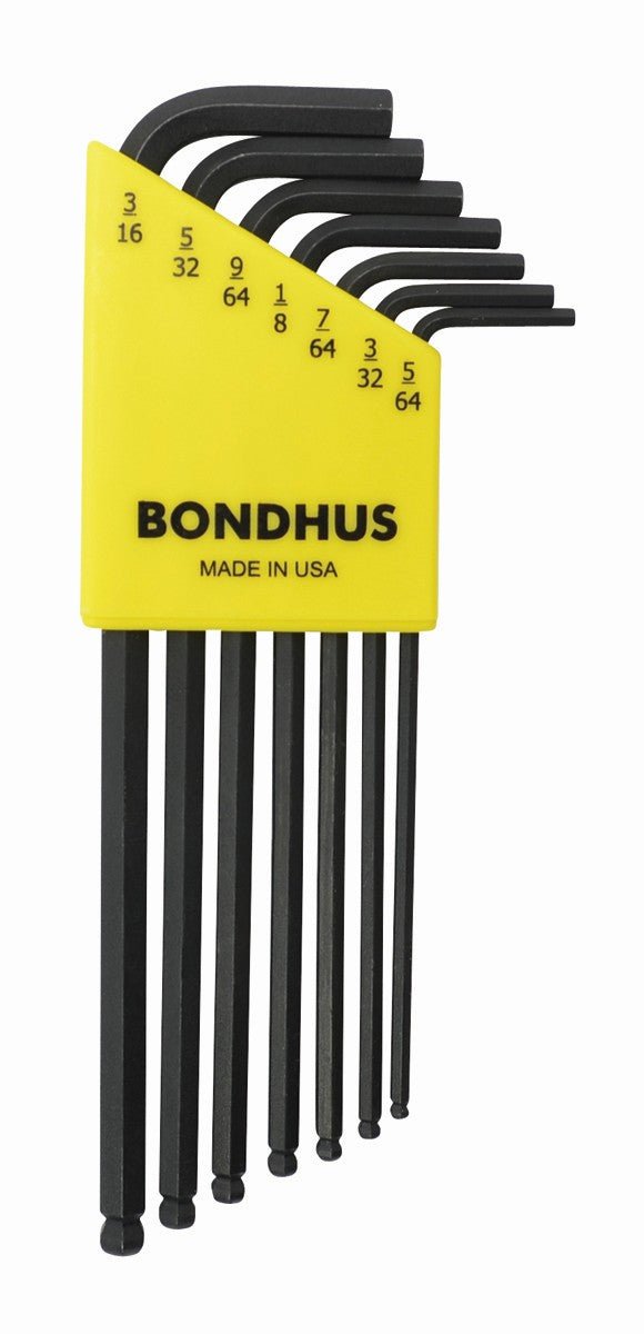 Bondhus 10945 - Juego de 7 llaves en L puntabola Bondhus ProGuard (pulgadas) - Ferrotecnia