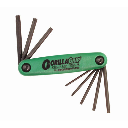 Bondhus 12632 - Bondhus GorillaGrip pocket knife with 8 Torx keys (T6-T25)