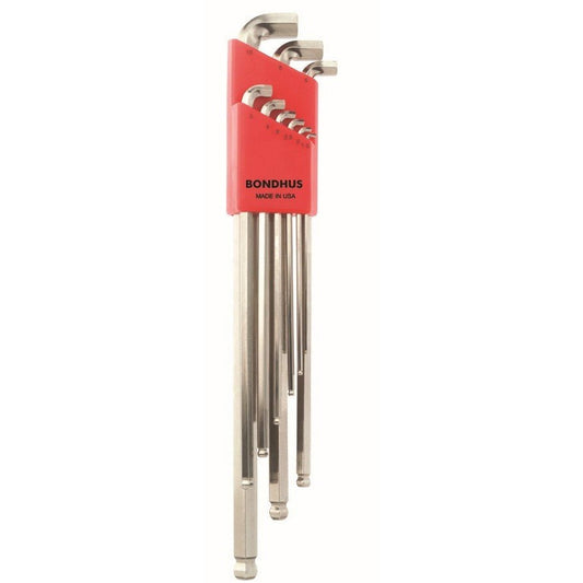 Bondhus 16799 - Set of 9 Bondhus BriteGuard XL Stubby Ball Point L Keys (1.5-10 mm.)