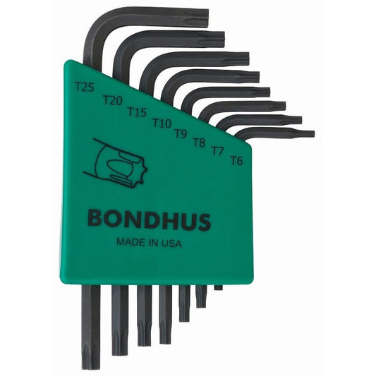 Bondhus 31732 Set of 8 Bondhus Proguard Short Torx L Keys (T6 to T25)