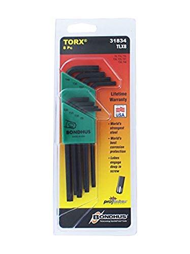 Bondhus 31834 - Juego de 8 llaves largas en L TORX® Bondhus ProGuard (T9 a T40) - Ferrotecnia