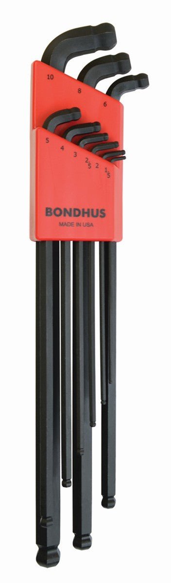 Bondhus 67099 - Juego de 9 llaves en L puntabola XL Stubby Double Bondhus ProGuard (1.5 - 10 mm.) - Ferrotecnia