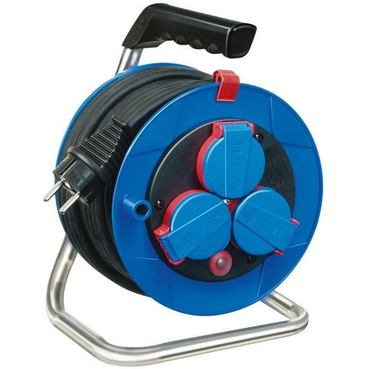 Brennenstuhl 1072240007 - Garant® Compact IP44 Bremaxx® N05V3V3-F3G1.5 Cable Reel with 15 m Cable