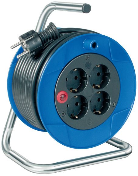 Brennenstuhl 1079180004 - Enrollacables compacto negro IP20 H05VV - F3G1,5 con cable de 15 m - Ferrotecnia