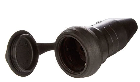Brennenstuhl 1082050B - Clavija hembra Schucko de caucho 230V/16A IP44 para exteriores - Ferrotecnia