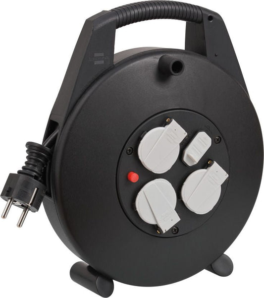 Brennenstuhl 1093200600 - Enrollacables Vario - Line con función de carga USB negro IP20 H05VV - F3G1,5 con cable de 10 m - Ferrotecnia