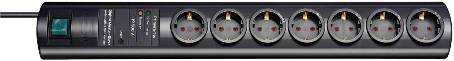 Brennenstuhl 1153300477 - Base múltiple con protección contra sobretensión y función digital master - slave Primera - Tec - Ferrotecnia