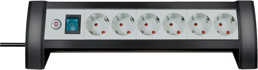 Brennenstuhl 1156250416 - Base múltiple Premium - Office - Line para sobremesa (6 tomas) - Ferrotecnia