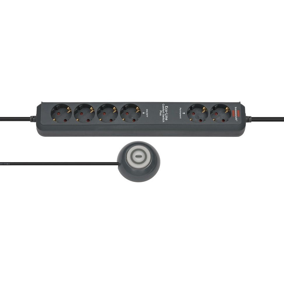 Brennenstuhl 1159560516 - Eco-Line Comfort Switch Plus power strip with hand/foot switch