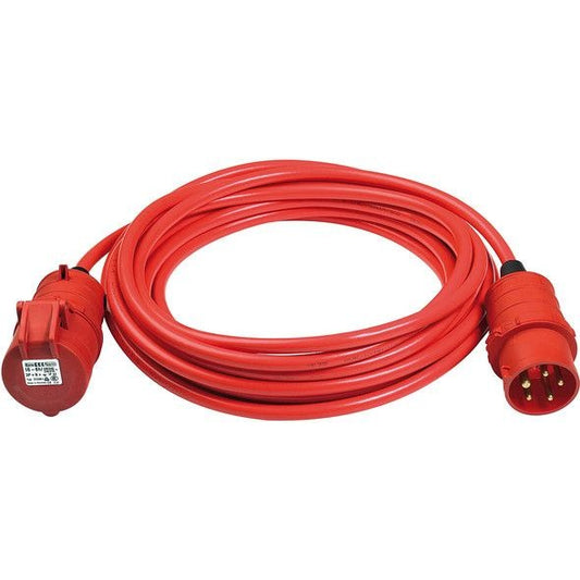 Brennenstuhl 1168580 - Bremaxx® IP44 AT-N07V3V3-F 5G1.5 electric extension cord with 5-pole 400V/16A CEE plug (10 m)