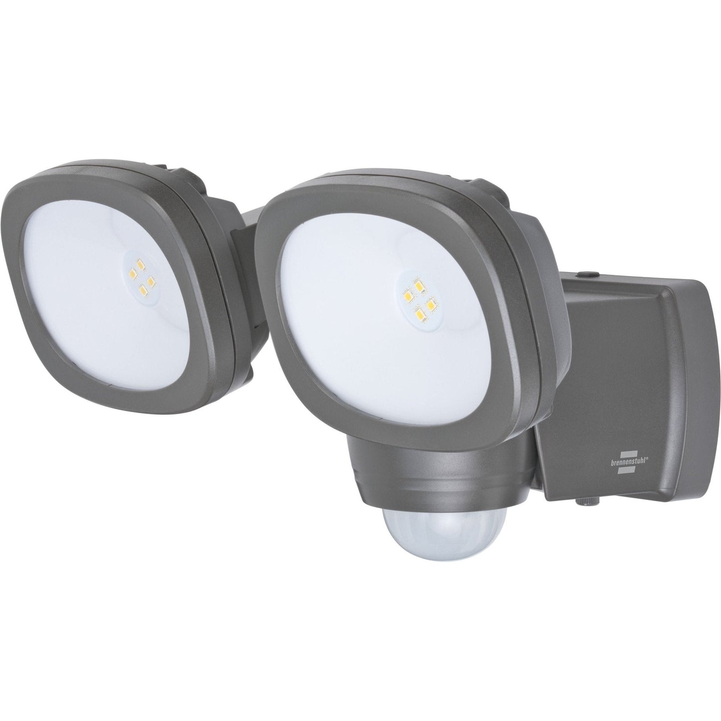 Brennenstuhl 1178900200 - LUFOS 420 Battery-Powered Double LED Wall Spotlight with Motion Detector (240 x 2 lm)