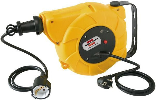 Brennenstuhl 1241020300 - Enrollacables de carrete automático IP20 H05VV - F3G1,5 con cable de 9+2 m - Ferrotecnia