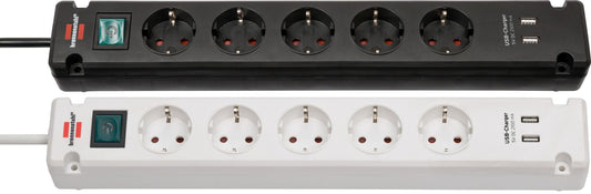 Brennenstuhl - Base de tomas múltiples Bremounta con puertos USB apta para montaje fijo - Ferrotecnia