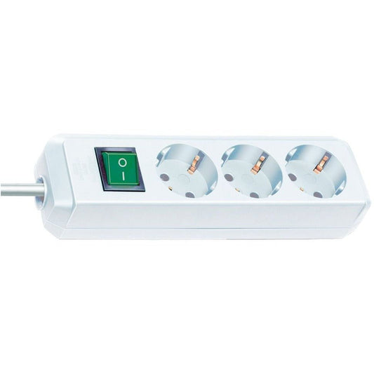 Brennenstuhl Base de tomas múltiples Eco-Line blanca con interruptor - Ferrotecnia