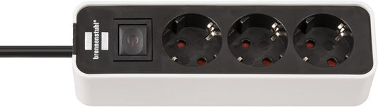 Brennenstuhl Base de tomas múltiples Ecolor blanca/ negra con diseño compacto - Ferrotecnia