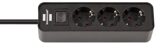 Brennenstuhl Base de tomas múltiples Ecolor negra con diseño compacto - Ferrotecnia