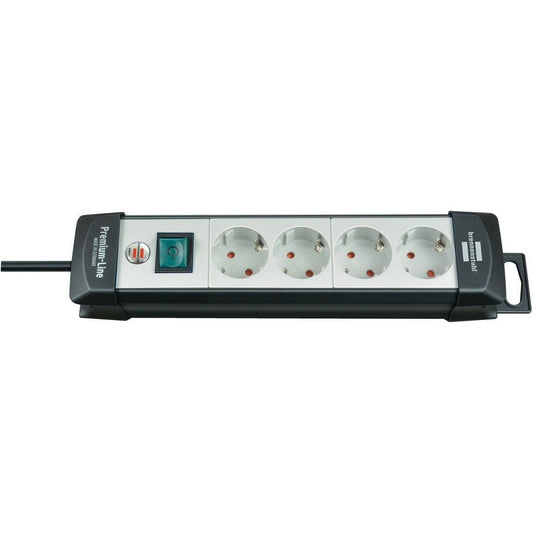 Brennenstuhl Base de tomas múltiples Premium-Line gris claro/ negra con varias posibilidad de instalación y fijación - Ferrotecnia