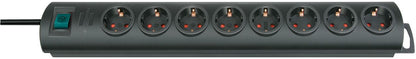 Brennenstuhl Base de tomas múltiples Primera - Line negra con distancia extra entre los enchufes - Ferrotecnia