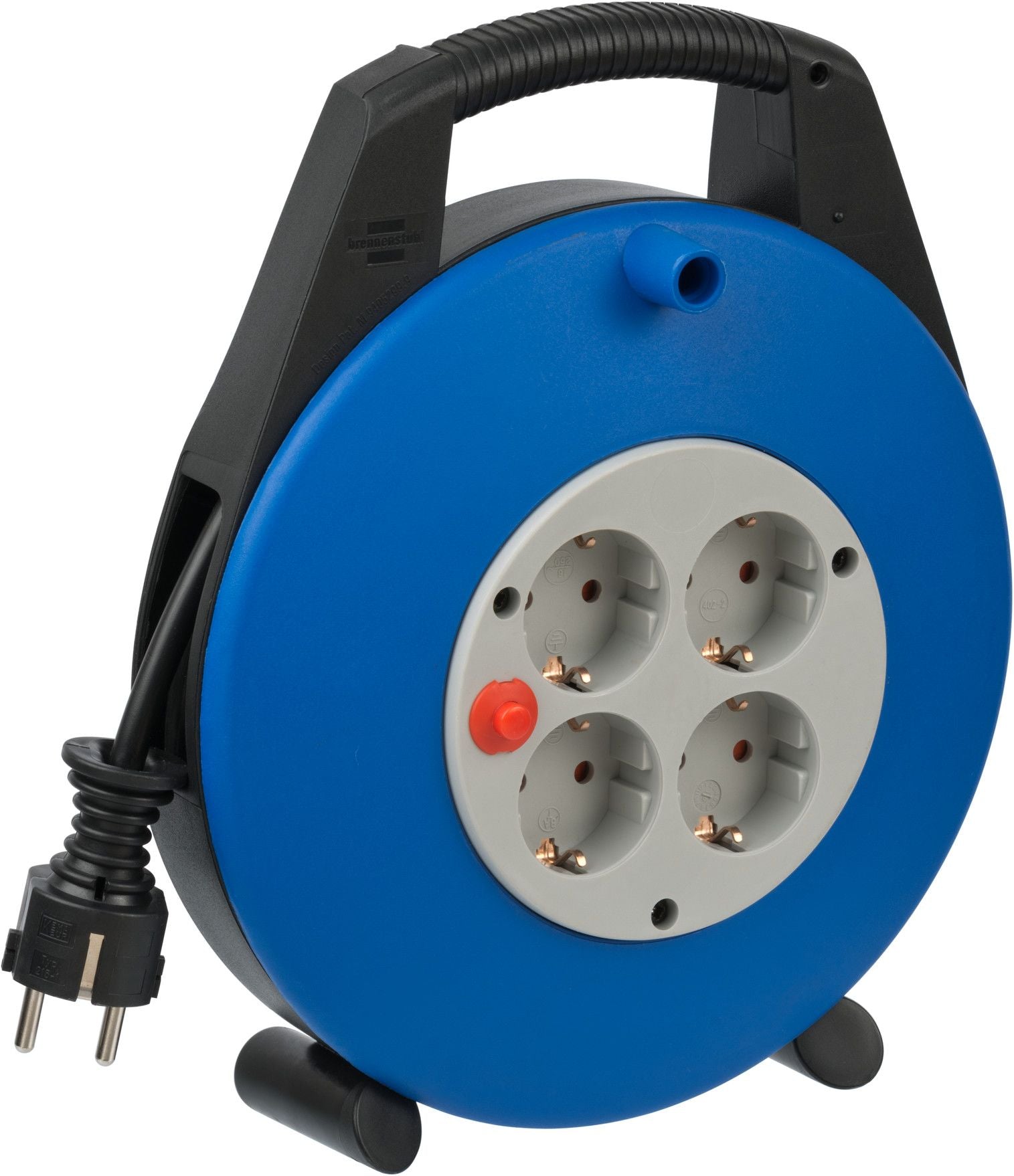 Brennenstuhl Enrollacables Vario - Line 4 tomas IP20 H05VV - F 3G1,5 para uso doméstico - Ferrotecnia