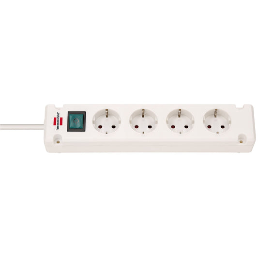 Brennenstuhl - Bremounta multi-socket base, white, suitable for fixed mounting