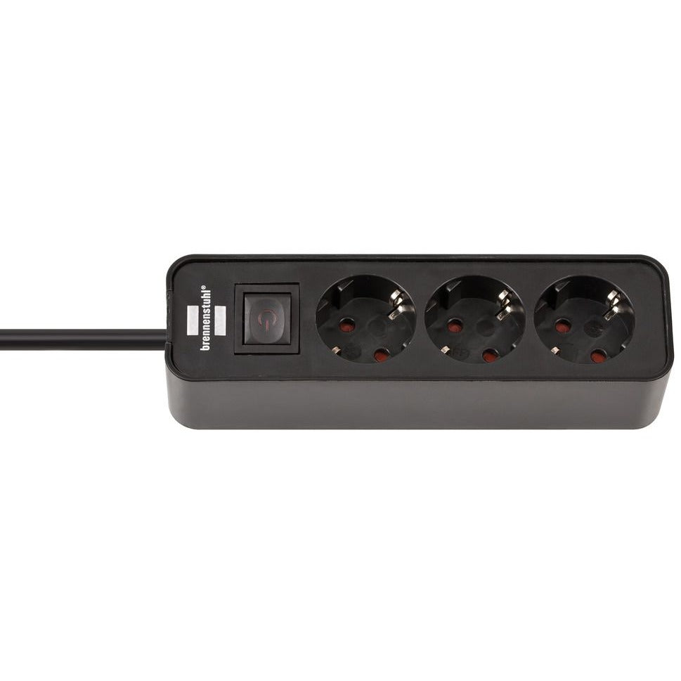 Brennenstuhl Ecolor black power strip with compact design