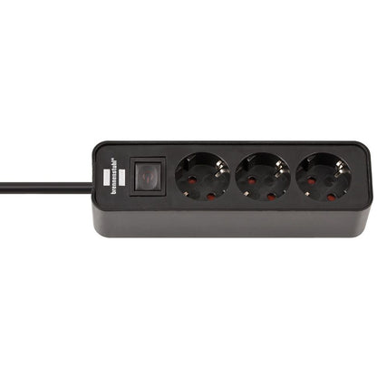 Brennenstuhl Ecolor black power strip with compact design