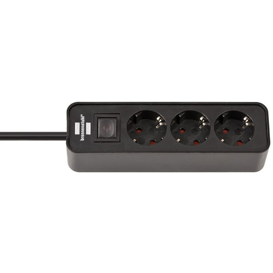 Brennenstuhl Ecolor black power strip with compact design