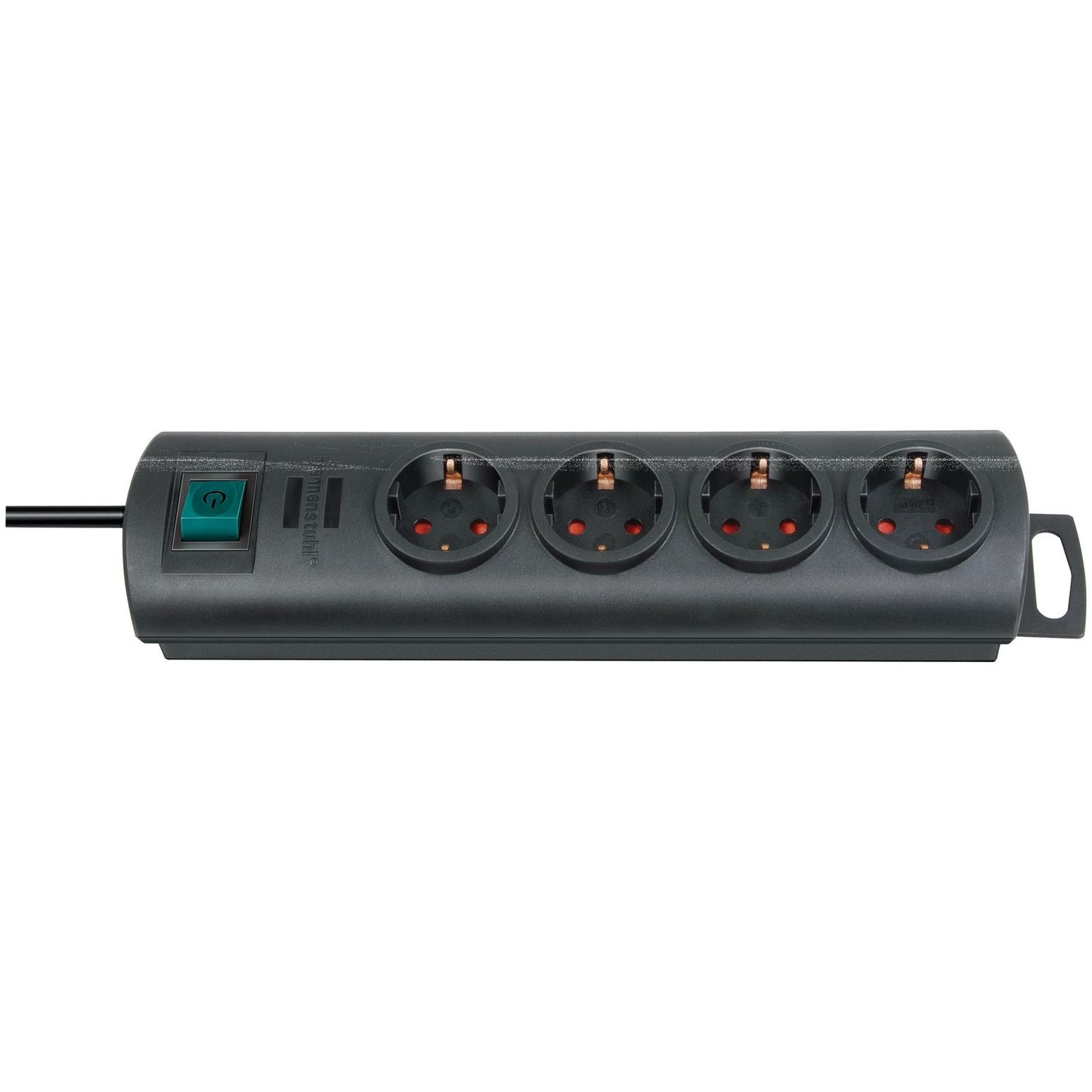 Brennenstuhl Primera-Line black multi-socket base with extra distance between sockets
