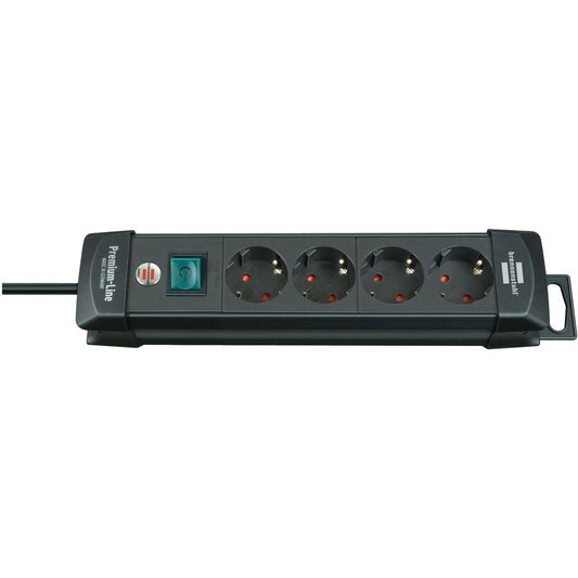 Brennenstuhl Premium-Line black multi-socket base with various installation and fixing options