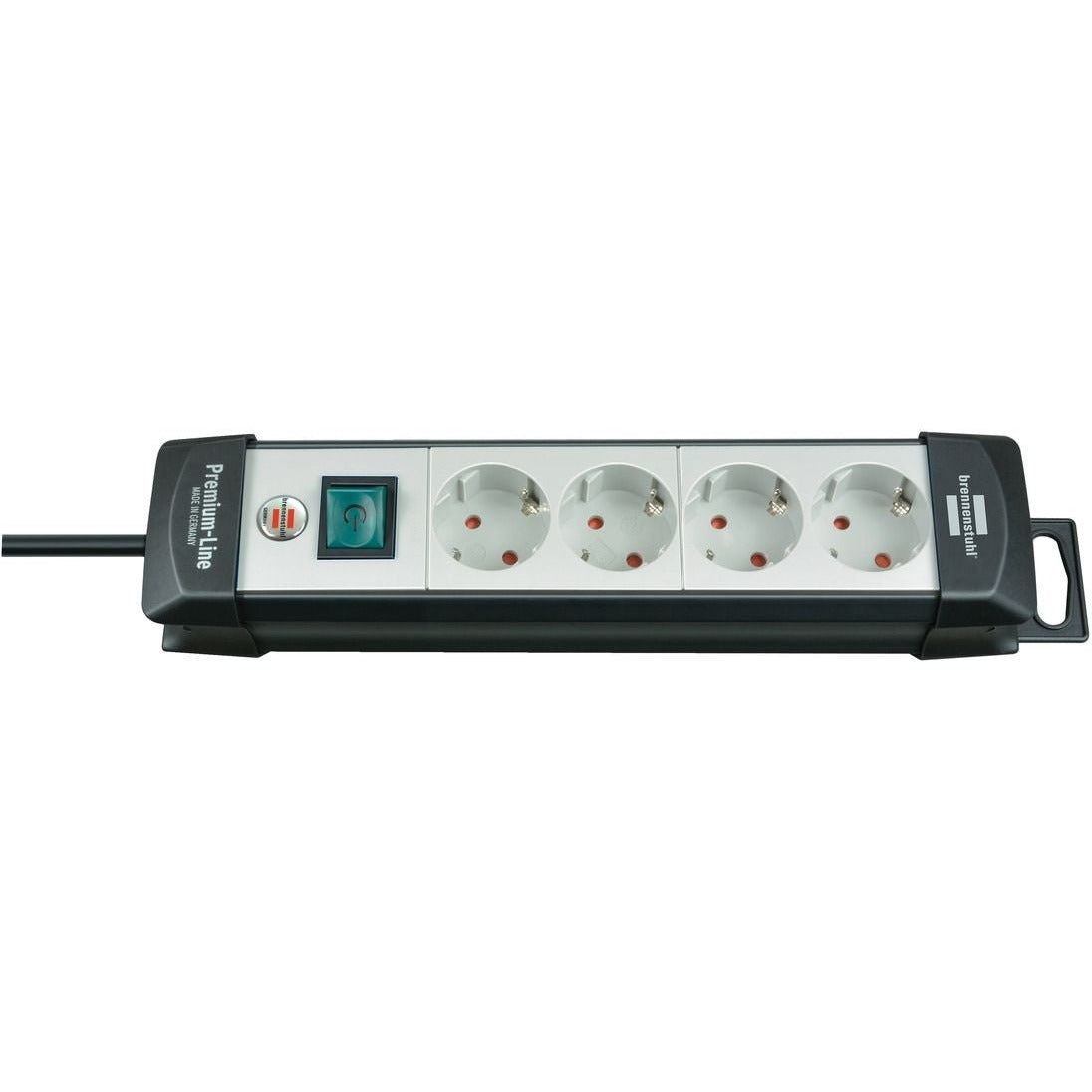 Brennenstuhl Premium-Line multiple socket base, light grey/black, with various installation and fixing options