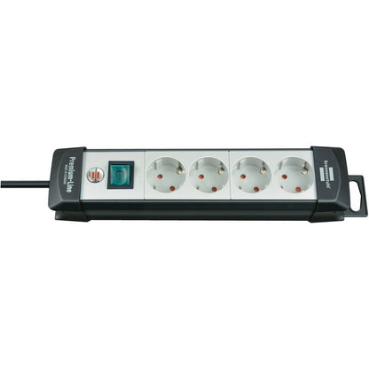 Brennenstuhl Premium-Line multiple socket base, light grey/black, with various installation and fixing options