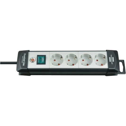 Brennenstuhl Premium-Line multiple socket base, light grey/black, with various installation and fixing options