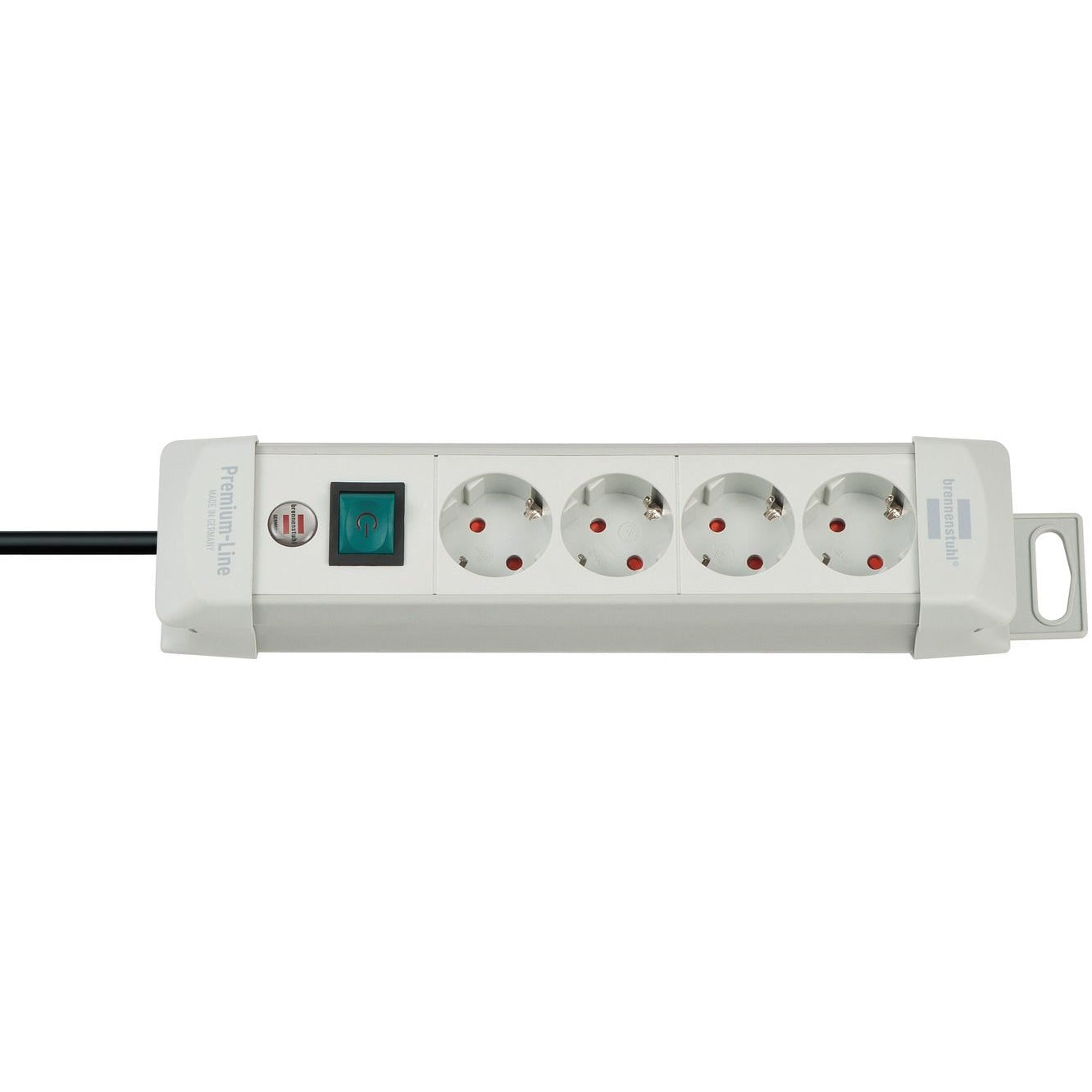 Brennenstuhl Premium-Line multiple socket base, light grey, with various installation and fixing options