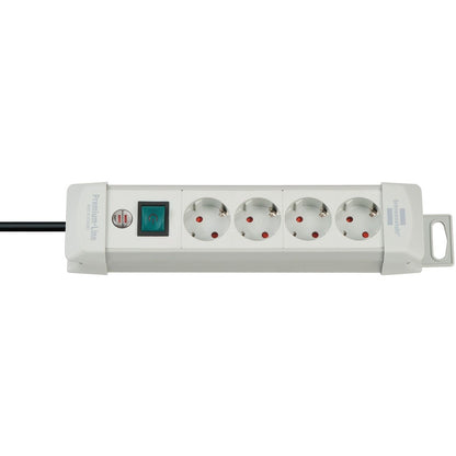 Brennenstuhl Premium-Line multiple socket base, light grey, with various installation and fixing options
