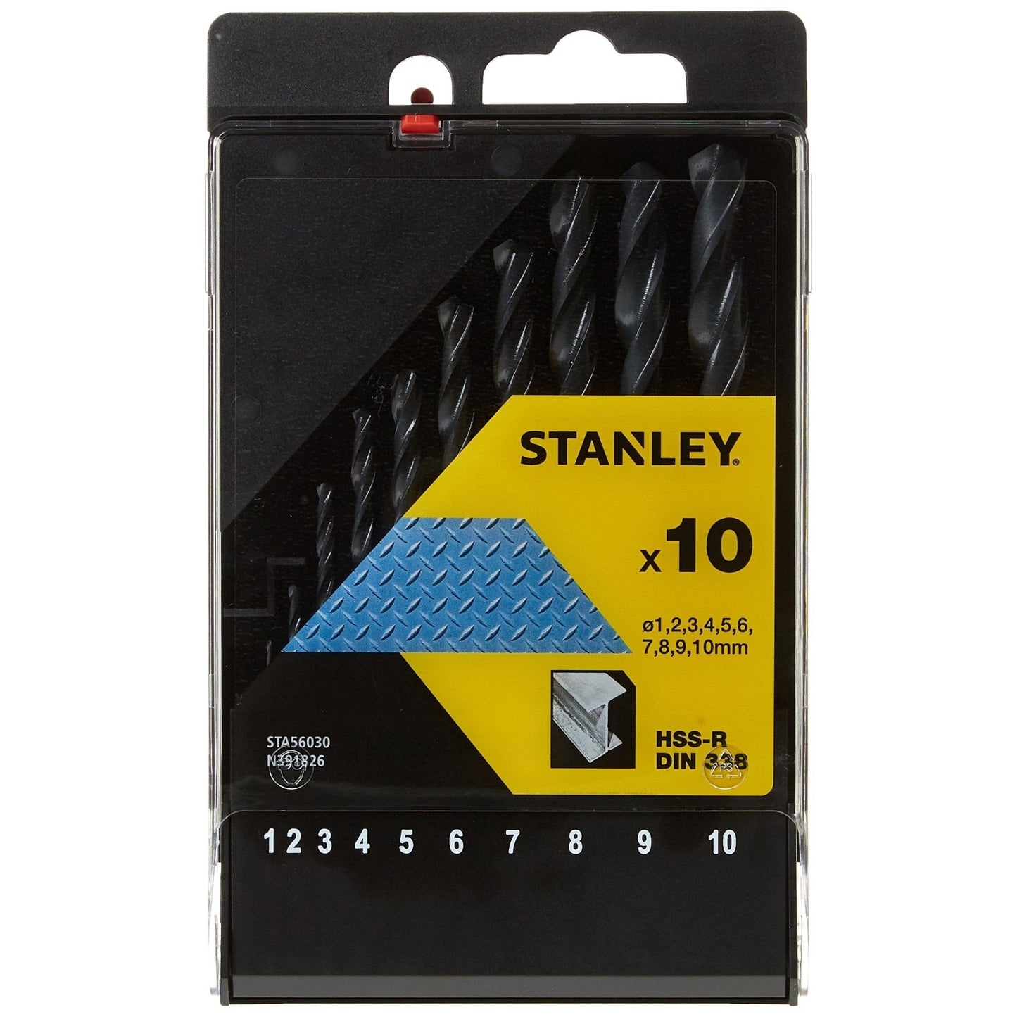 Cassette con 10 brocas HSS-R para metal - Unid: 10 - Ferrotecnia