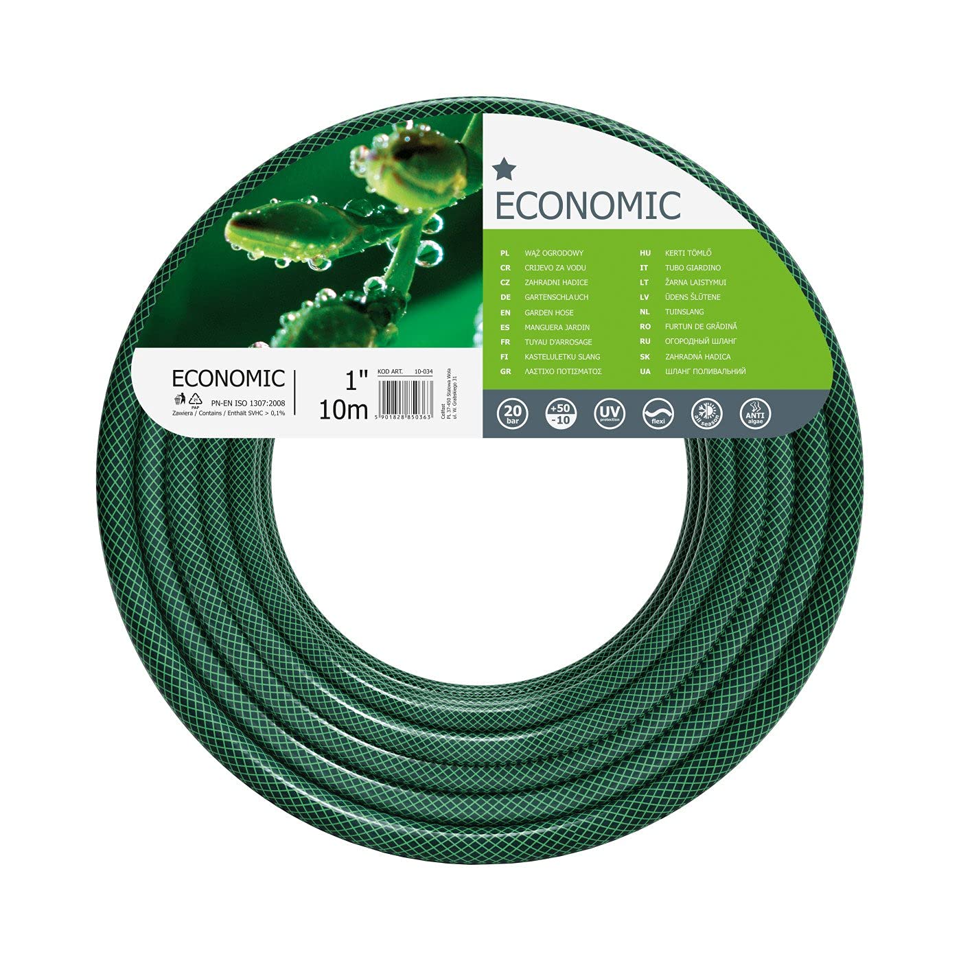 Cellfast 10-034 - Manguera de jardín Economic 1" 10m