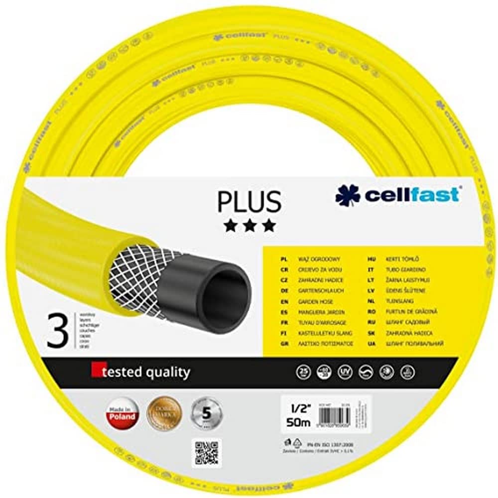 Cellfast 10-201 - Manguera de jardín Plus 1/2" 50m