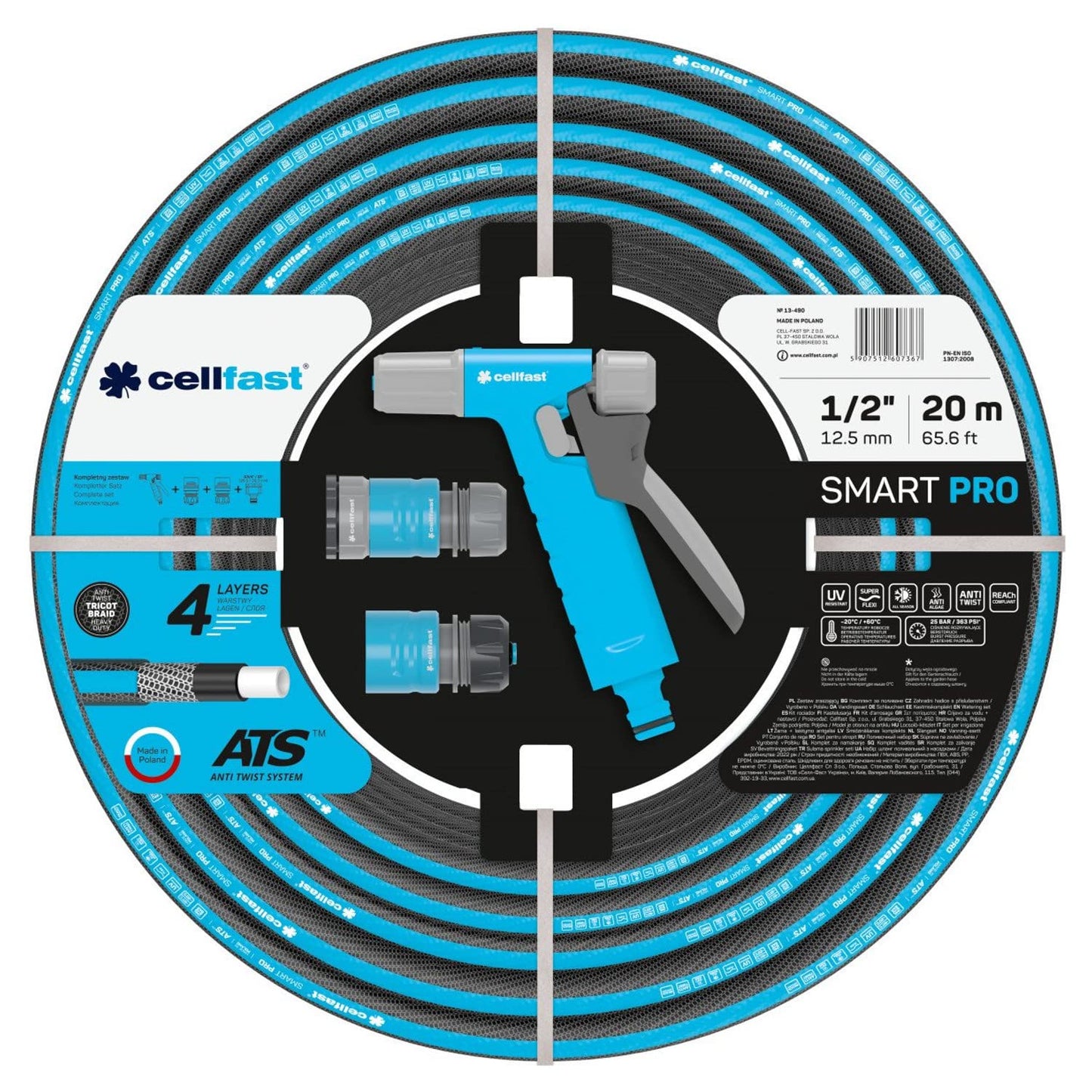 Cellfast 13-490 - Juego de riego Smart Pro ATS 1/2" 20m