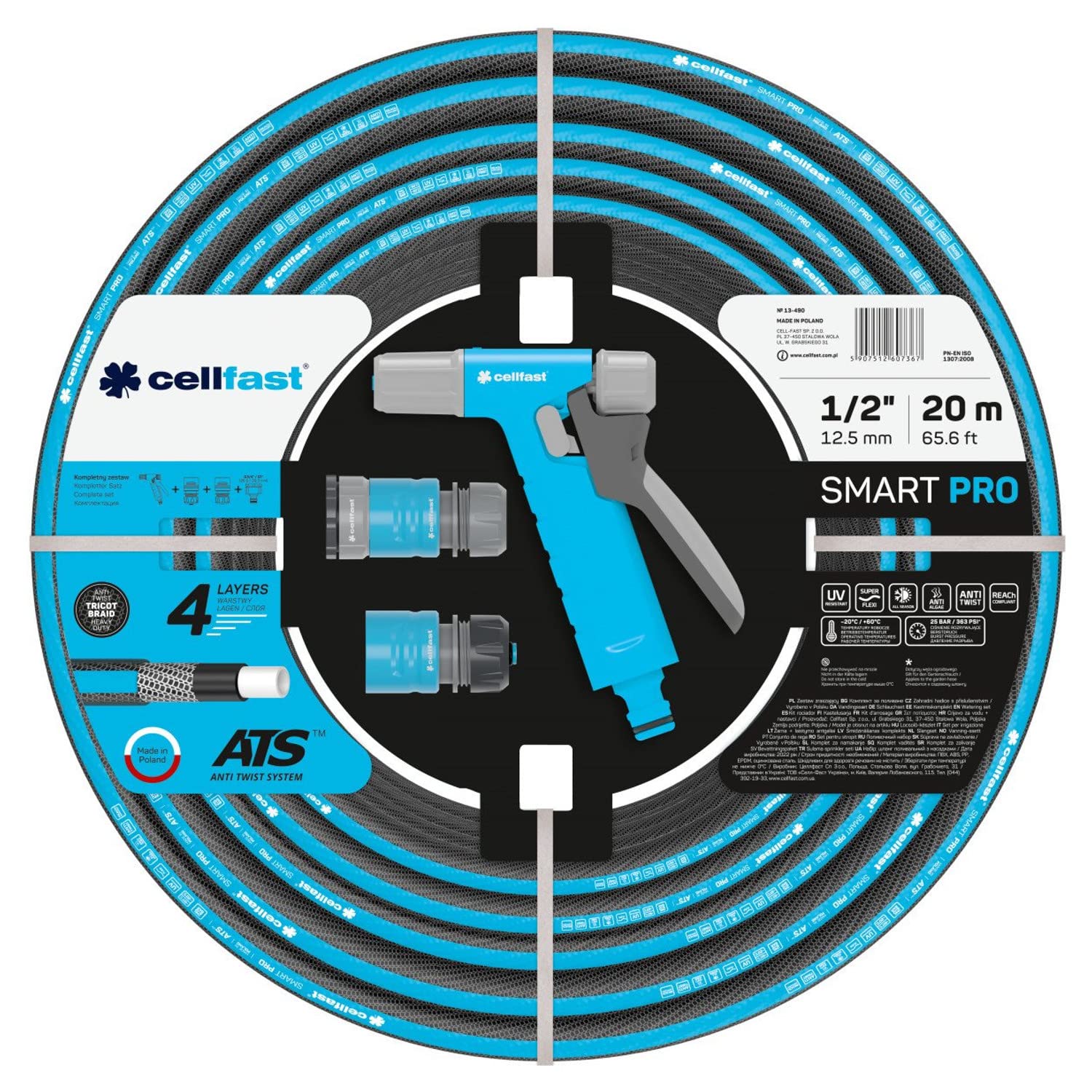 Cellfast 13-490 - Juego de riego Smart Pro ATS 1/2" 20m