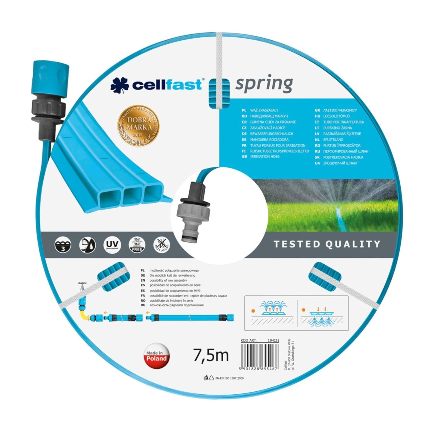 Cellfast 19-021N - Manguera difusora Spring 7,5m