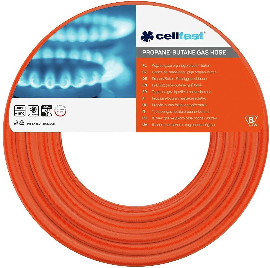 Cellfast 20-680 - Manguera para propano-butano 9mm 60 m