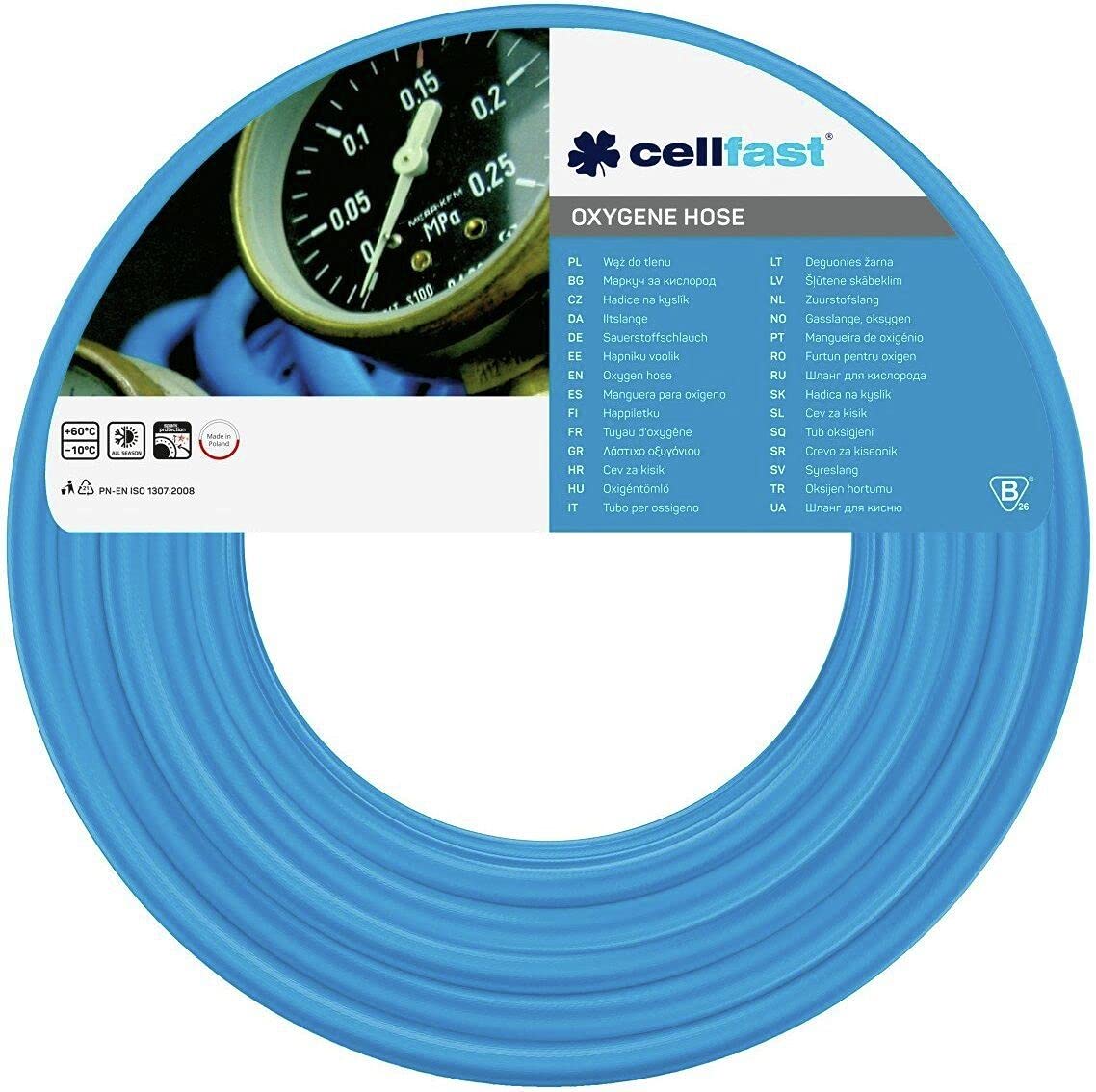 Cellfast 20-684 - Manguera para oxígeno 6,0x3,0 80 m