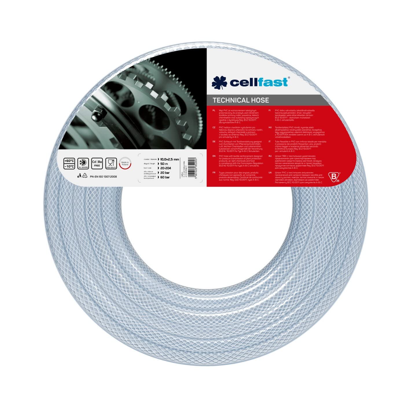 Cellfast 20-693 - Manguera técnica 12,5x2,5 mm, 50 m