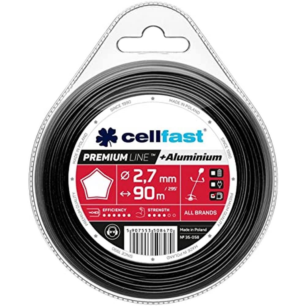 Cellfast 35-058 - Hilo de corte para desbrozadora Premium 2,7 mm, 90 m, estrella