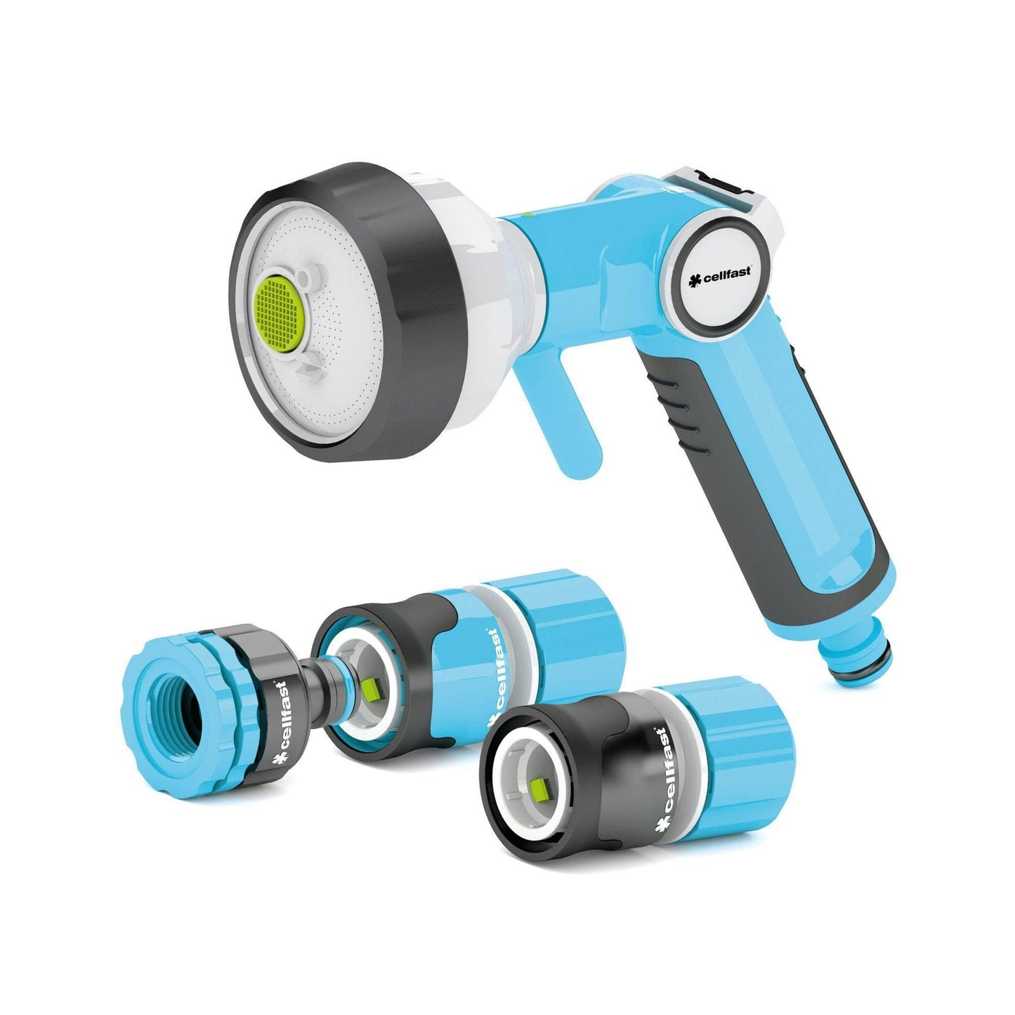 Cellfast 53-540 - Juego de riego con pistola de 4 funciones 1/2" ENERGO